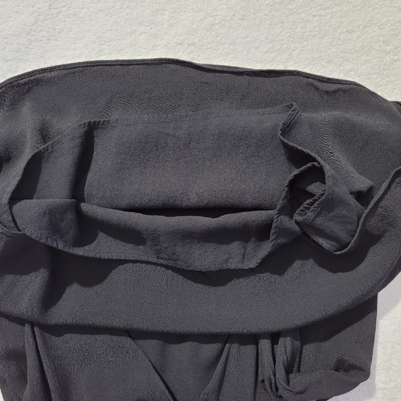 Aritzia Sundeh Sun Deh Black Dress Sleeveless Side Zip Deep V Neck Size S - Picture 7 of 12